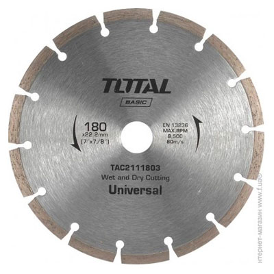 Đĩa cắt gạch khô Total TAC2111803 180x22mm